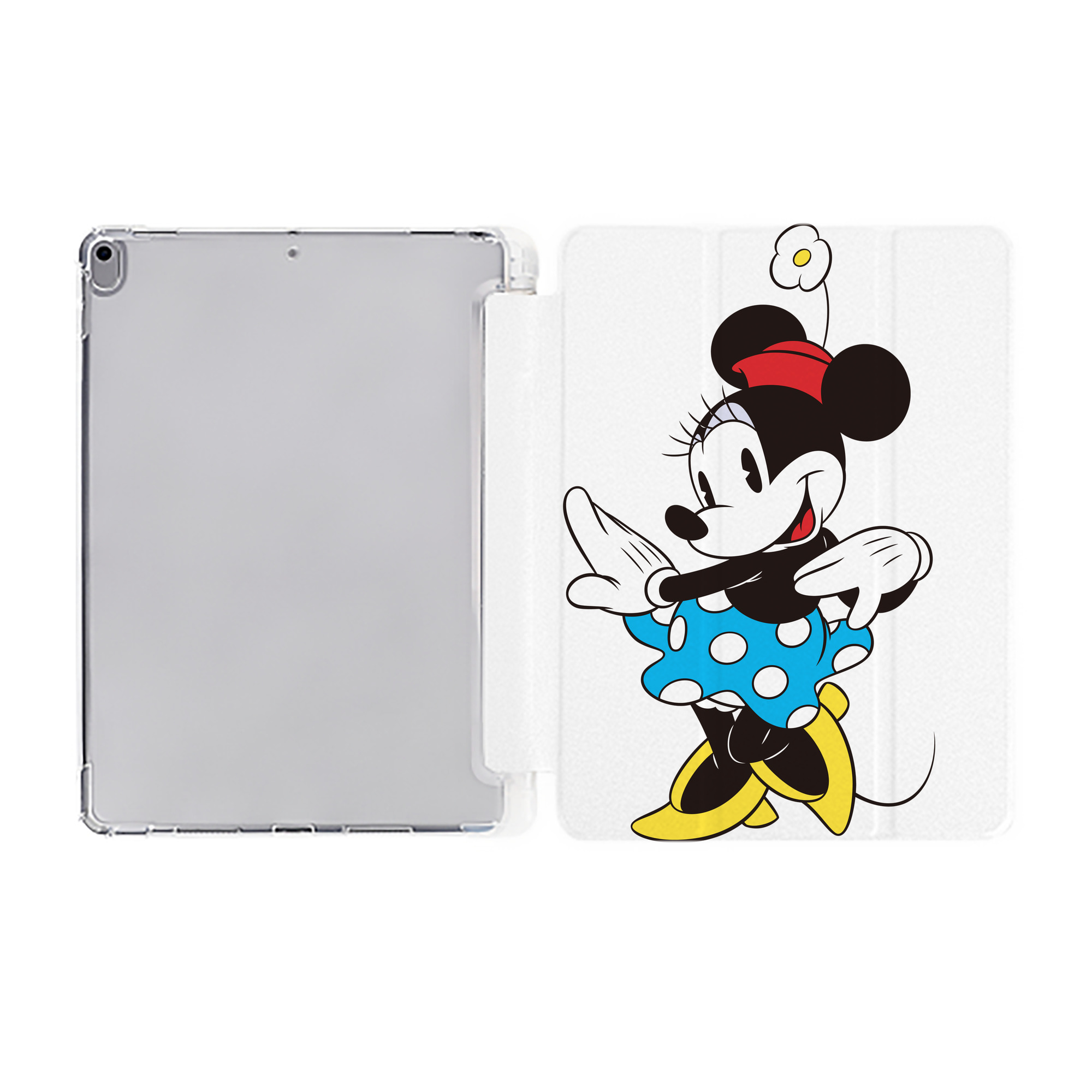 （画像用） ミッキーマウス Mickey Mouse IPad ケース ペン収納付き 三つ折りスタンド PUレザー×シリコン 対応機種9.5/10.5/10.9インチ
